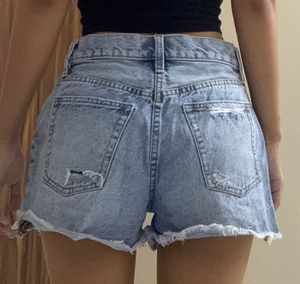 Distressed Denim Shorts