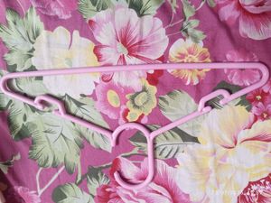 Pink Plastic Hangers (3)