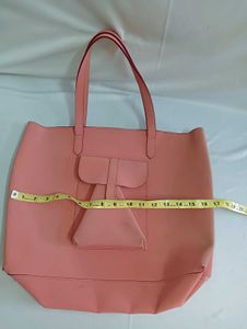 DressBerry Peach Coloured Tote Bag