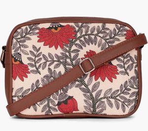 ZOUK Floral Print Crossbody Bag