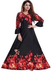 Elegant Floral Print Gown