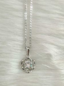 92.5 Rhodium Silver Necklace With Earrings