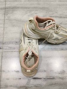 Chunky Cream & Pink Sneakers