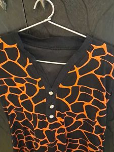 Fancy, Pebble Print, Black N Pink Fancy Top