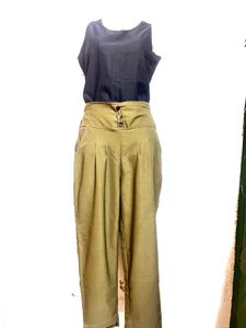 Olive Green 3-Piece Pant Suit