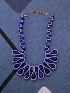 Bohemian Blue Beaded Necklace &amp; Earrings Set