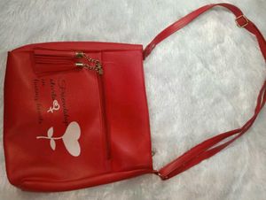 Cute Red Crossbody Bag with Tassels