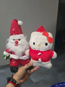 Cute Santa & Hello Kitty Plush Toys