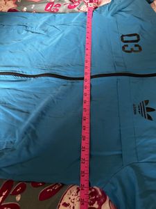 Adidas Blue Zip-Up Hoodie