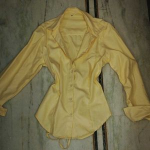 Corset Back Long Sleeve Blouse