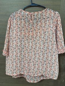 Chic Floral Print Blouse top