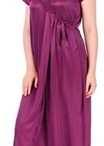 Piece Full Satin Nightgown and Shorts Set
