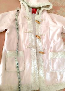 Pink Faux Suede Duffle Coat