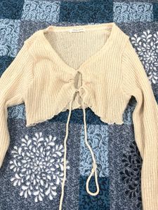 Cropped Cardigan w tank top