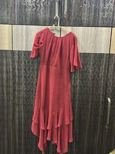 Ruffle Hem Midi Dress