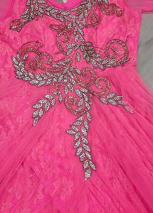 Stunning Pink Embellished Ethnic Gown