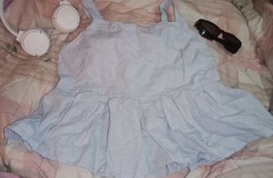 Cute Baby Blue Peplum Top