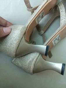 Sale!! Golden Shimmery Cinderella Shoes Heels
