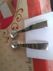 Trendy Silver Dangling Party Wear Earrings ....