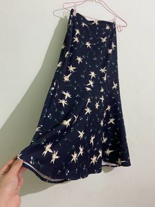 Royal Blue Printed Skirt
