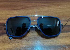 Blue Aviator Sunglasses