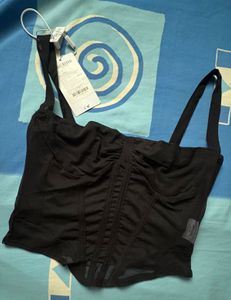 Sheer Mesh Corset Top