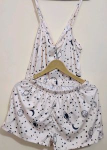 Cream Space Print Co-Ords Set 34 Bust