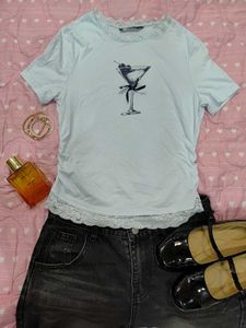 🥂 Coquette Martini Baby Tee
