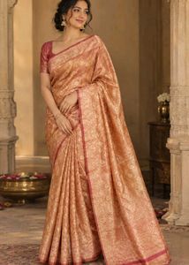 Elegant Silk Blend Saree(only saree)