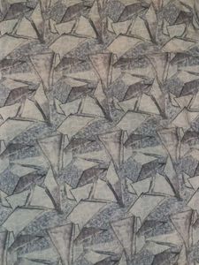 Unique Abstract Print Button-Up Shirt