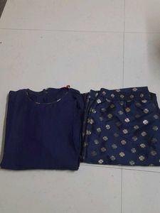 Navy Blue Ethnic Kurta Set