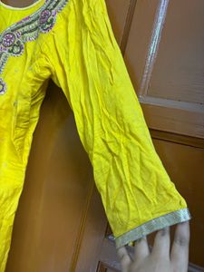 Embellished Yellow Blouse