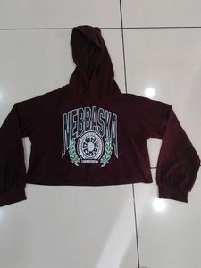 Nebraska Cropped Hoodie