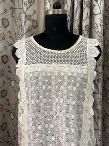 Elegant White Lace Top