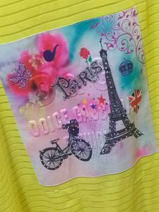 Yellow Cold Shoulder Paris Top