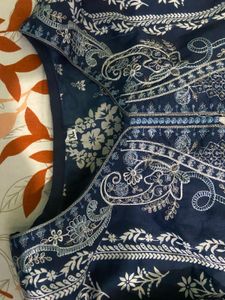 Elegant Navy Blue Printed Kurta