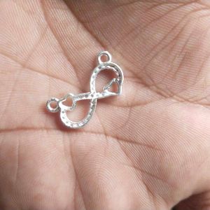 Pure Silver Infinity Heart Pendant/mangalsutra