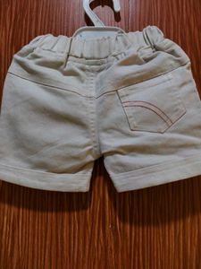 Cute white Baby Shorts