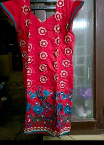 Embellished Red Ethnic Suits