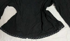 Black Polka Dot Top