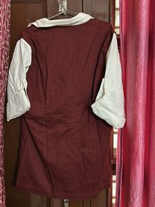 Unique Burgundy &amp; White Button-Down