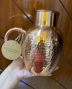 Copper Jug with Glass