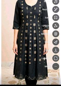 2 black suit , kurti combo