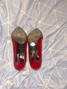 Red Patent Bow Stiletto Heels