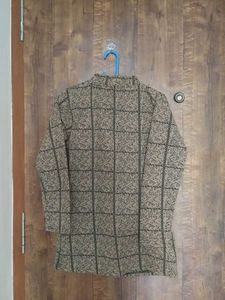 Women's Checkered Cardigan
