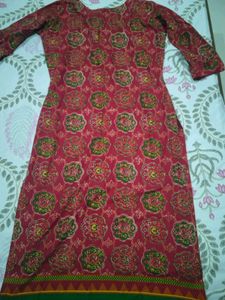 Red Printed Kurti 🍂