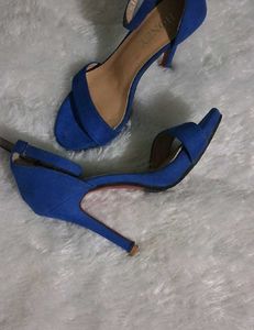 Royal Blue Suede Heels