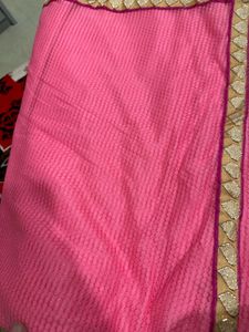 Elegant Pink Saree Very Light Weight