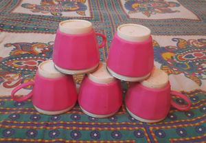 Set of 5 Pink Cups