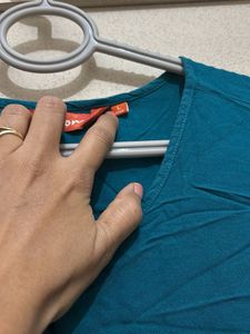 Teal Button-Down Tunic